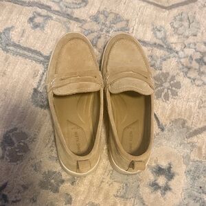 Anne Klein Women's Beige Suede Loafers